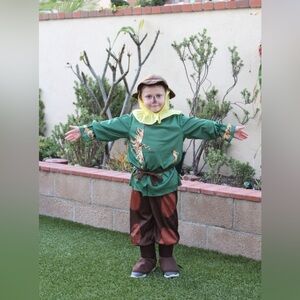 Scarecrow Kids Costume - Green and Brown